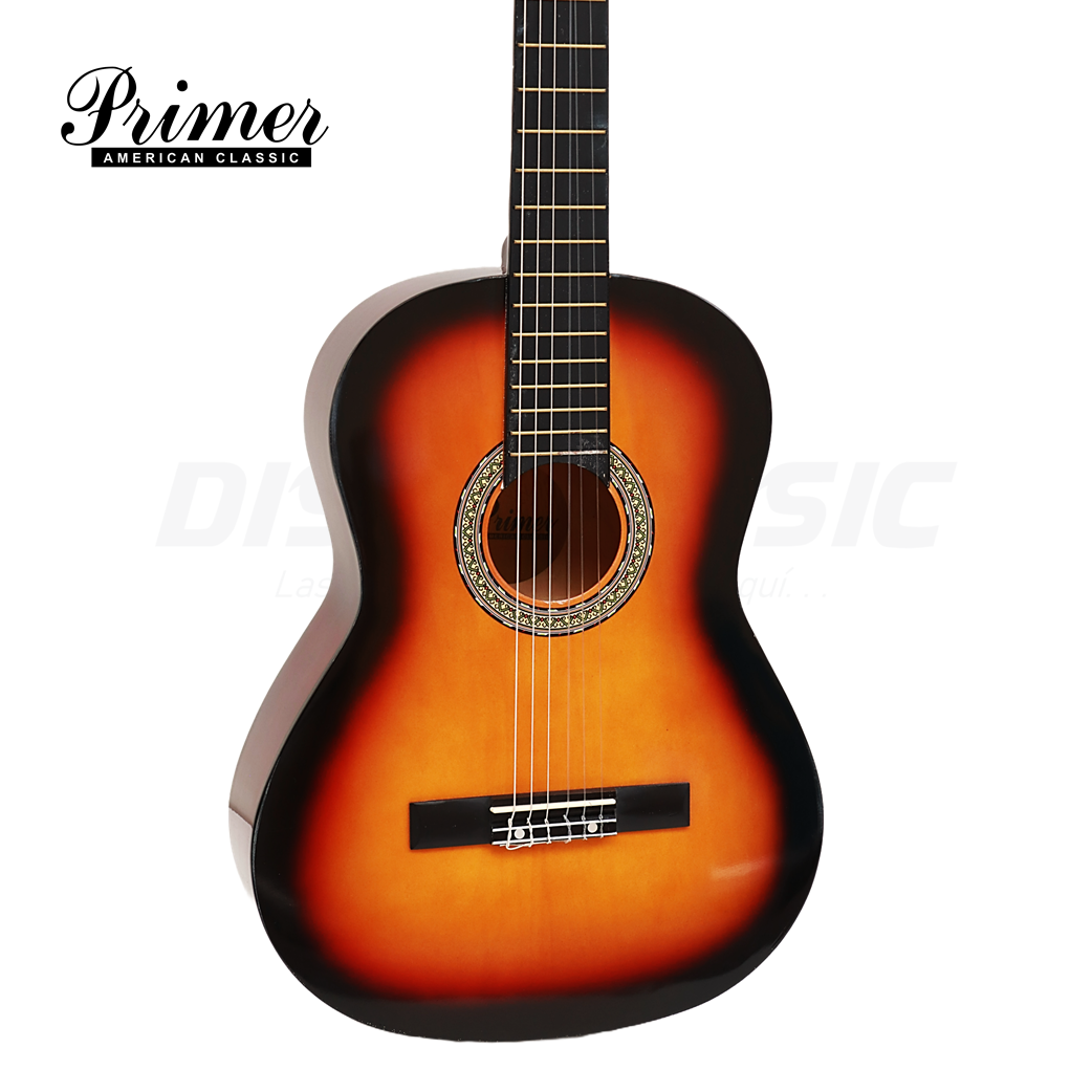 Guitarra Clásica 4/4 PRIMER + Estuche PCG-10 CAFE SOMBREADO TR - Imagen 2