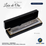 Armónica León de Oro VL16-1 Silver | Pareada nota MI menor 26 huecos