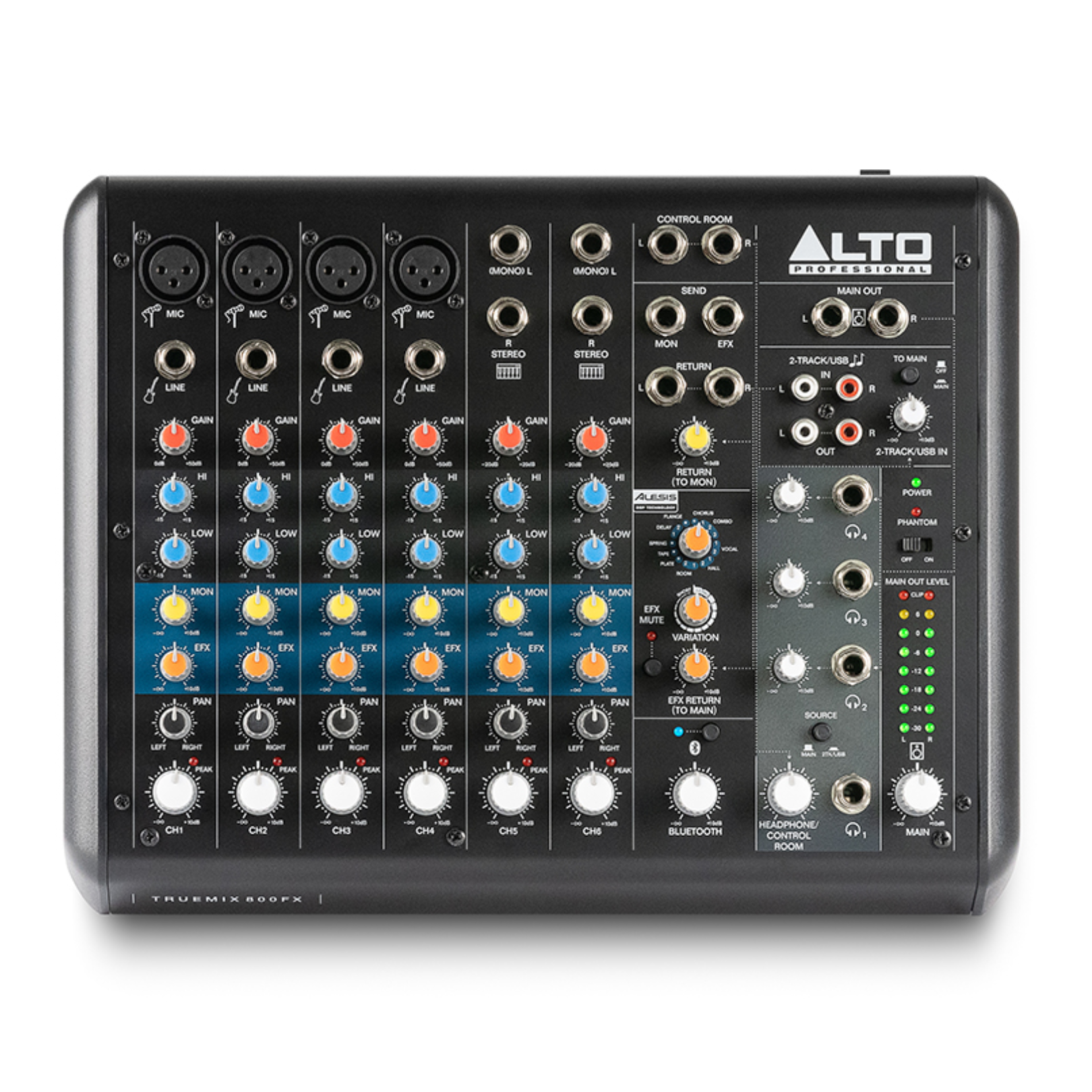 Consola TRUEMIX800FX ALTO PROFESSIONAL | Efectos-Bluetooth-Interfaz - 8 Canales