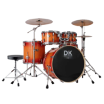 Bateria DK NOBLE Series+Asiento+Platillos  | GOB-GLOSS ORANGE BURST