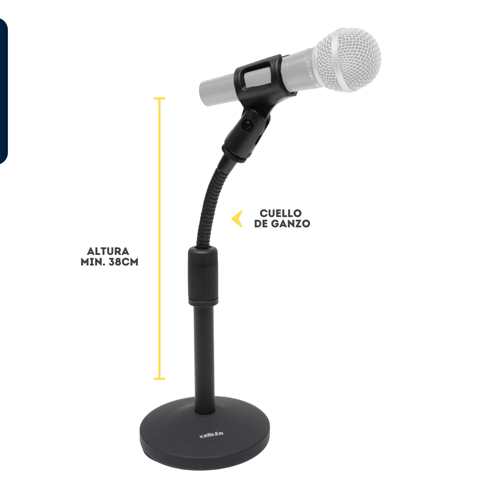 Soporte de Micrófono KEBLER B14047 | Extensión cuello de ganzo - Imagen 2
