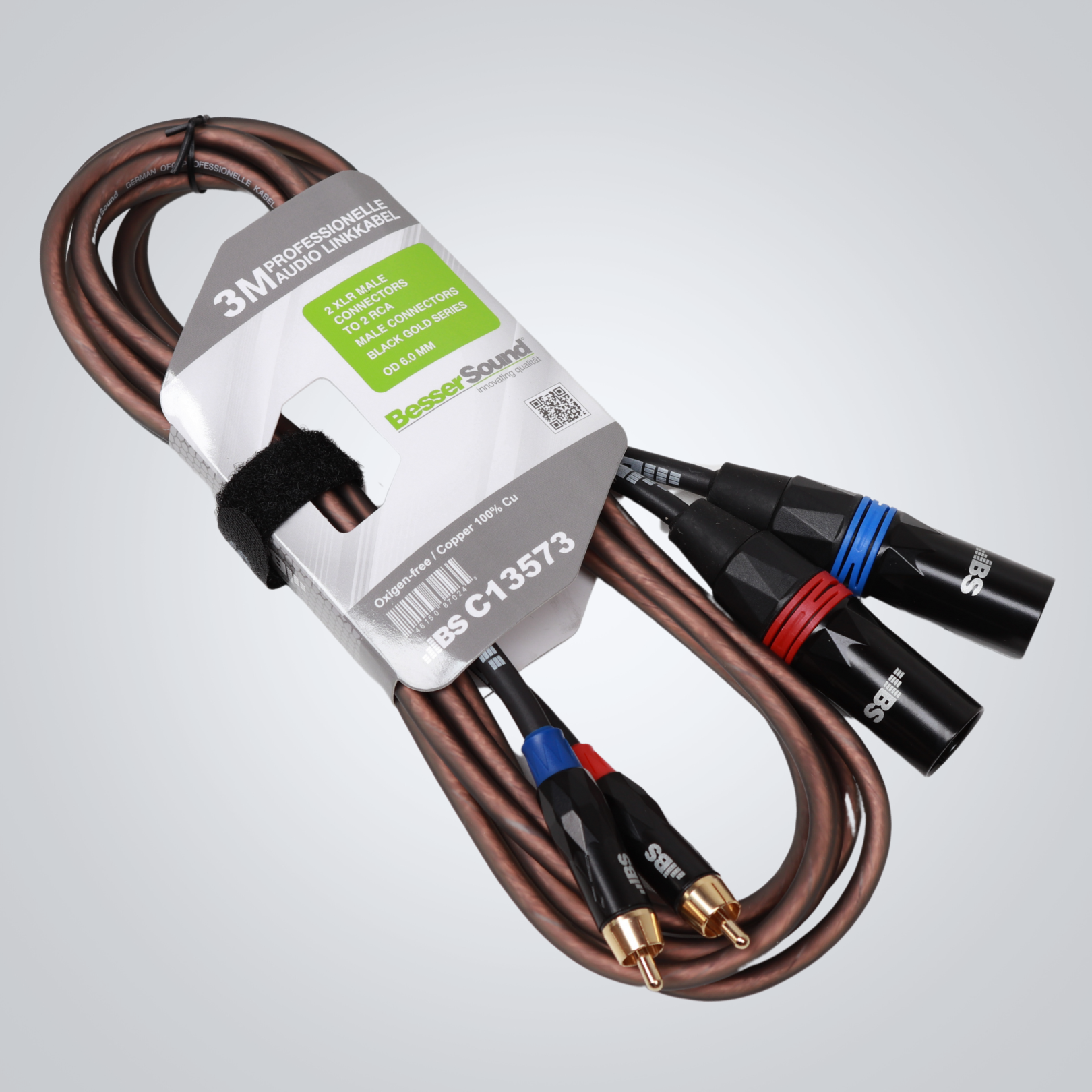 CABLE 2 RCA A 2 CANON XLR | C13573 BESSER SOUND 3 METROS