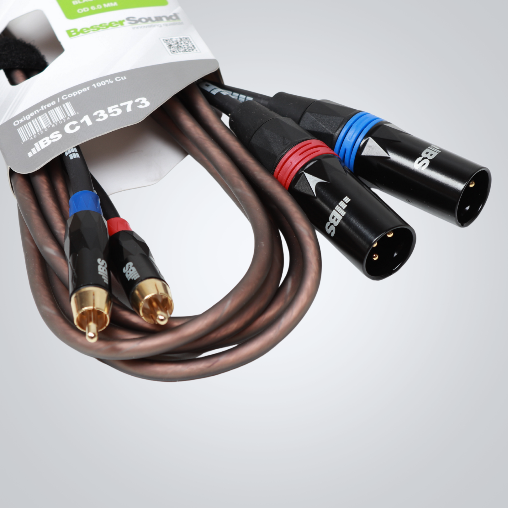 CABLE 2 RCA A 2 CANON XLR | C13573 BESSER SOUND 3 METROS - Imagen 2