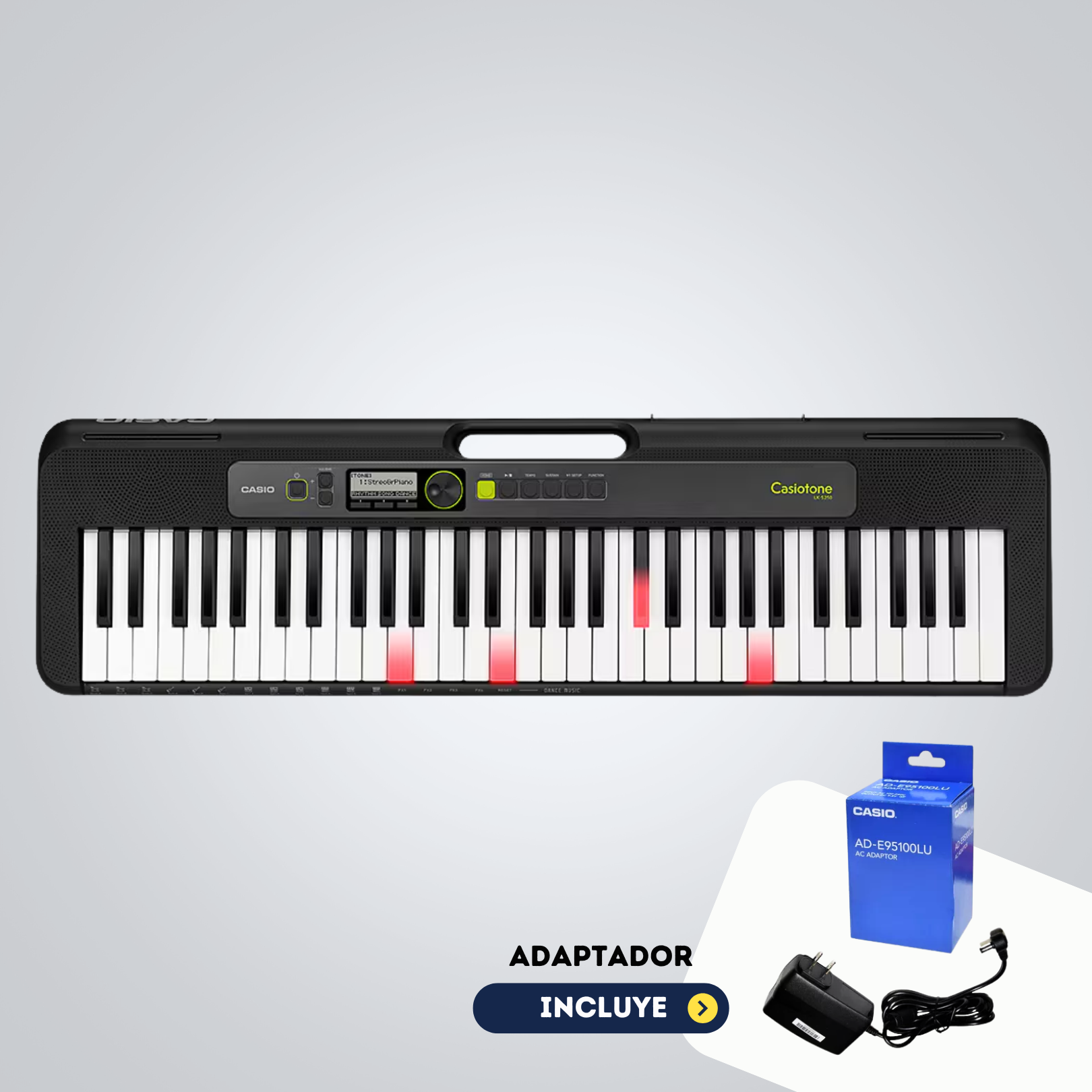 Teclado Electrónico CASIO LK-S250C2 Teclas iluminadas |+ Adaptador