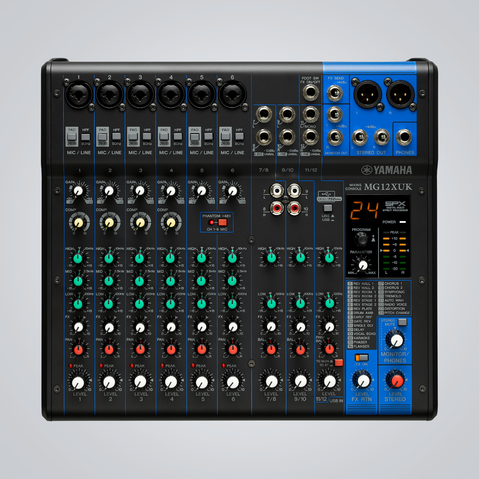 Consola MG12XUK YAMAHA 12 canales / Efectos /Interfaz