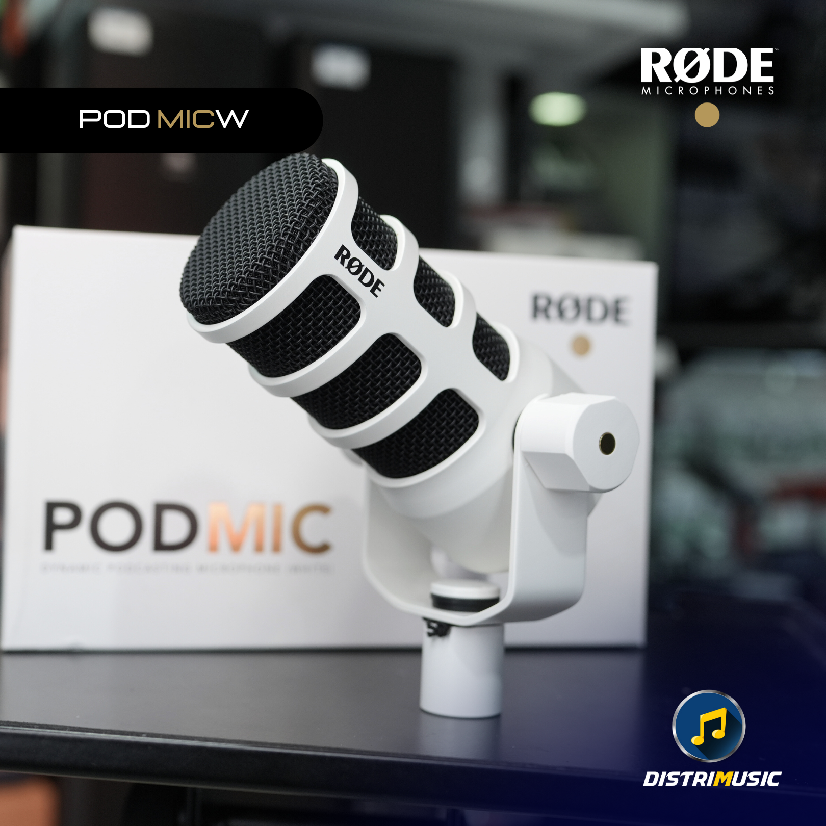 Micrófono PODMIC WHITE RODE | Transmision Dinamico Cardioide - Imagen 3