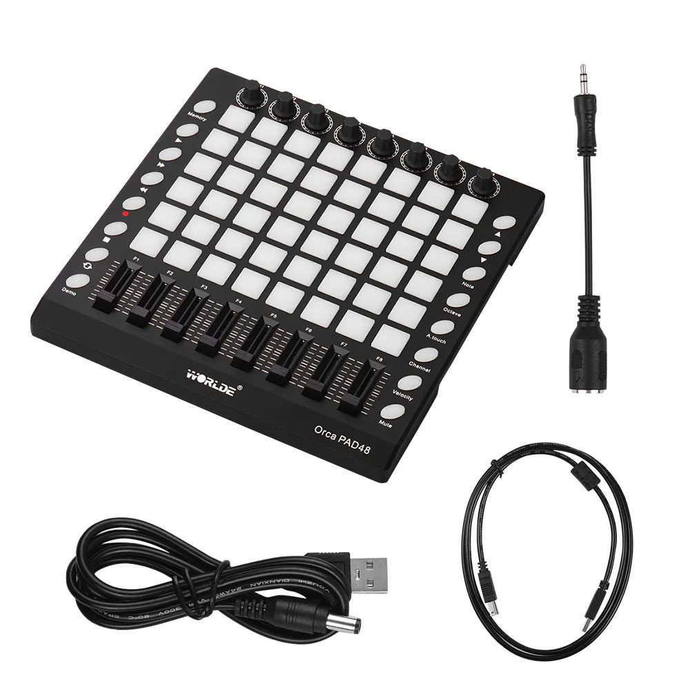 Controlador MIDI WORLDE ORCA PAD48 | triggers y faders - Imagen 2