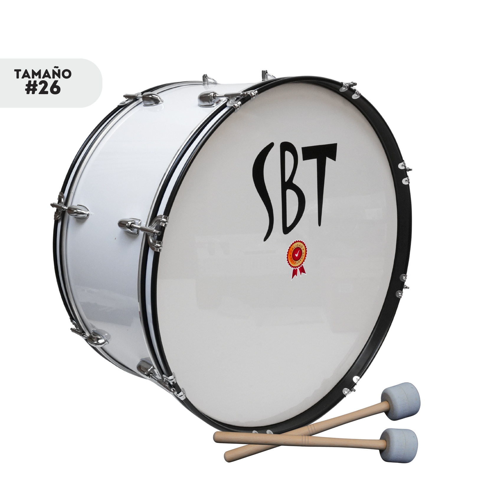 Bombo SBT 26″X10 + MAZAS + CORREA – Distrimusic