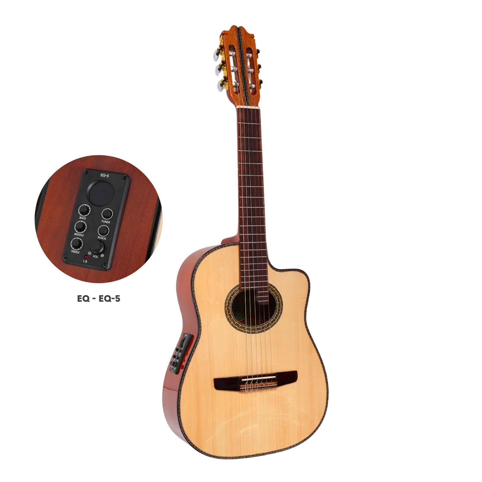 Requinto Electroacústico CISNEROS RC28-EQEQ-5+ | EQ-FREDOMM