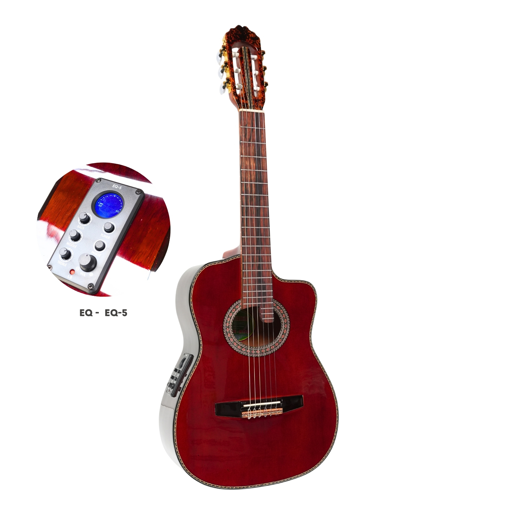 Requinto Electroacústico CISNEROS RC34-EQEQ-5+ | EQ-FREDOMM