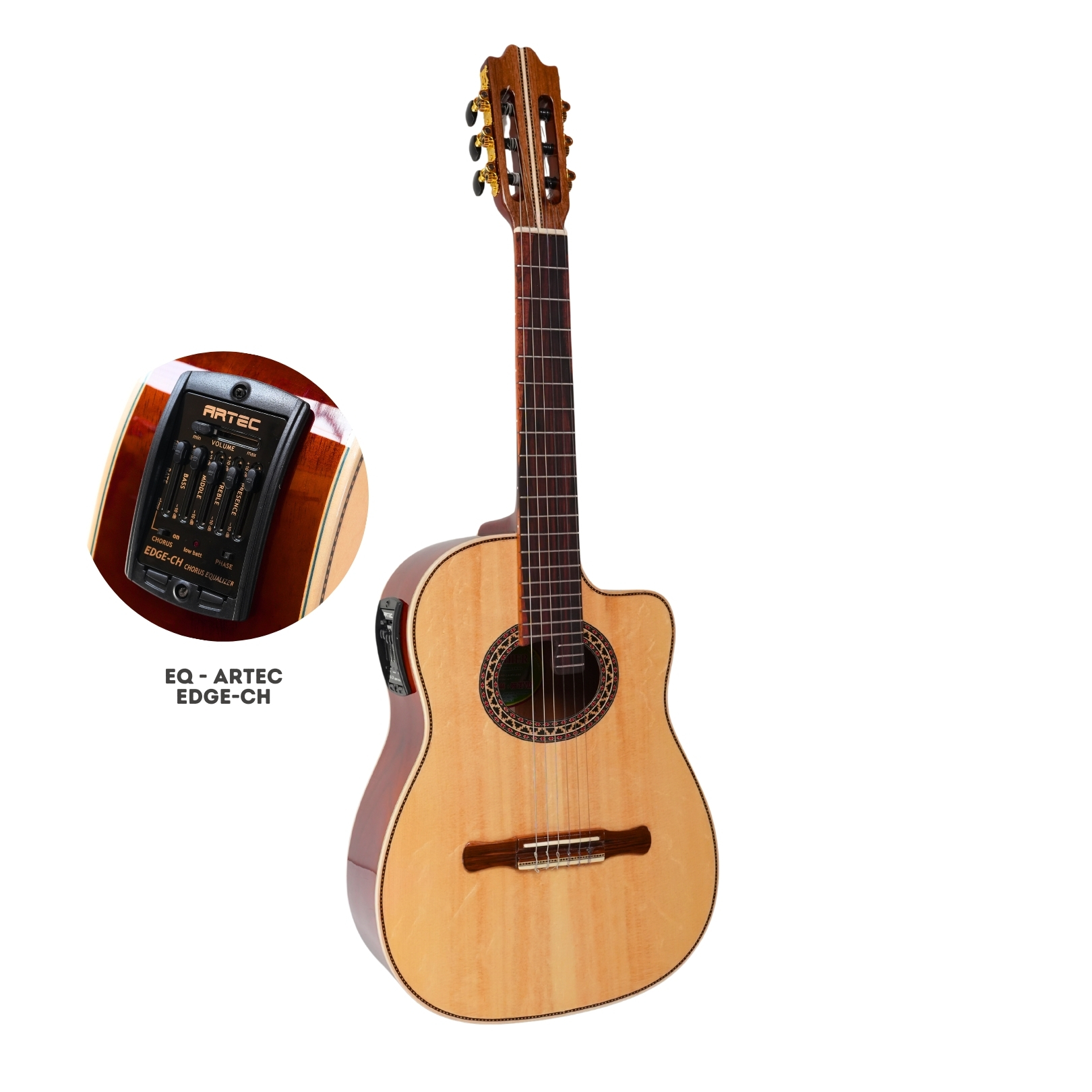 Requinto Electroacústico CISNEROS RC25-EQEDGE-CH | EQ-ARTEC