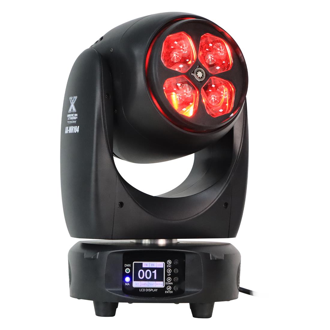 Luz Robótica bee eyes AMERICAN XTREME AX-MH104 | 4x40W-RGBW c/rotación zoom
