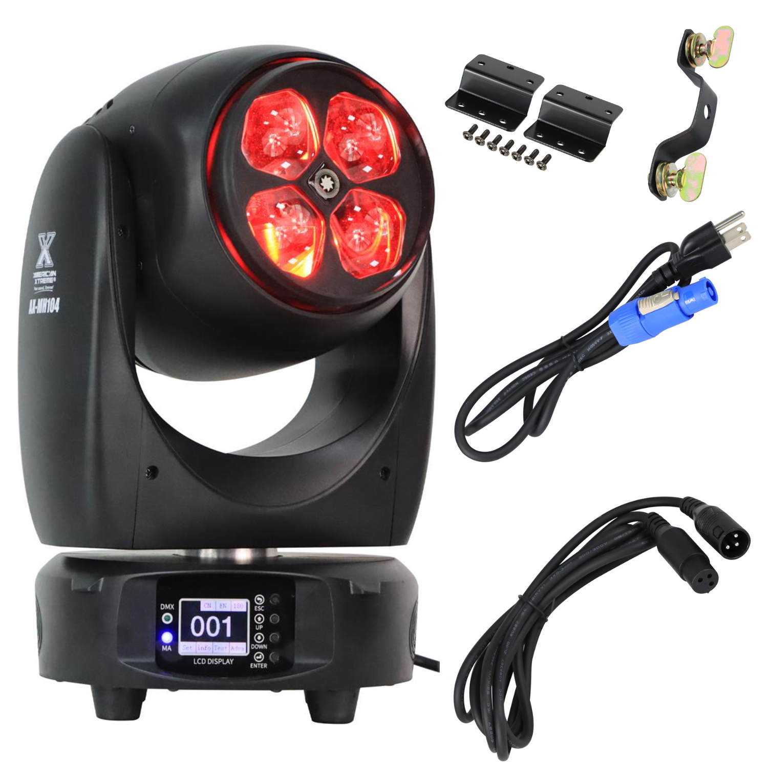 Luz Robótica bee eyes AMERICAN XTREME AX-MH104 | 4x40W-RGBW c/rotación zoom - Imagen 5