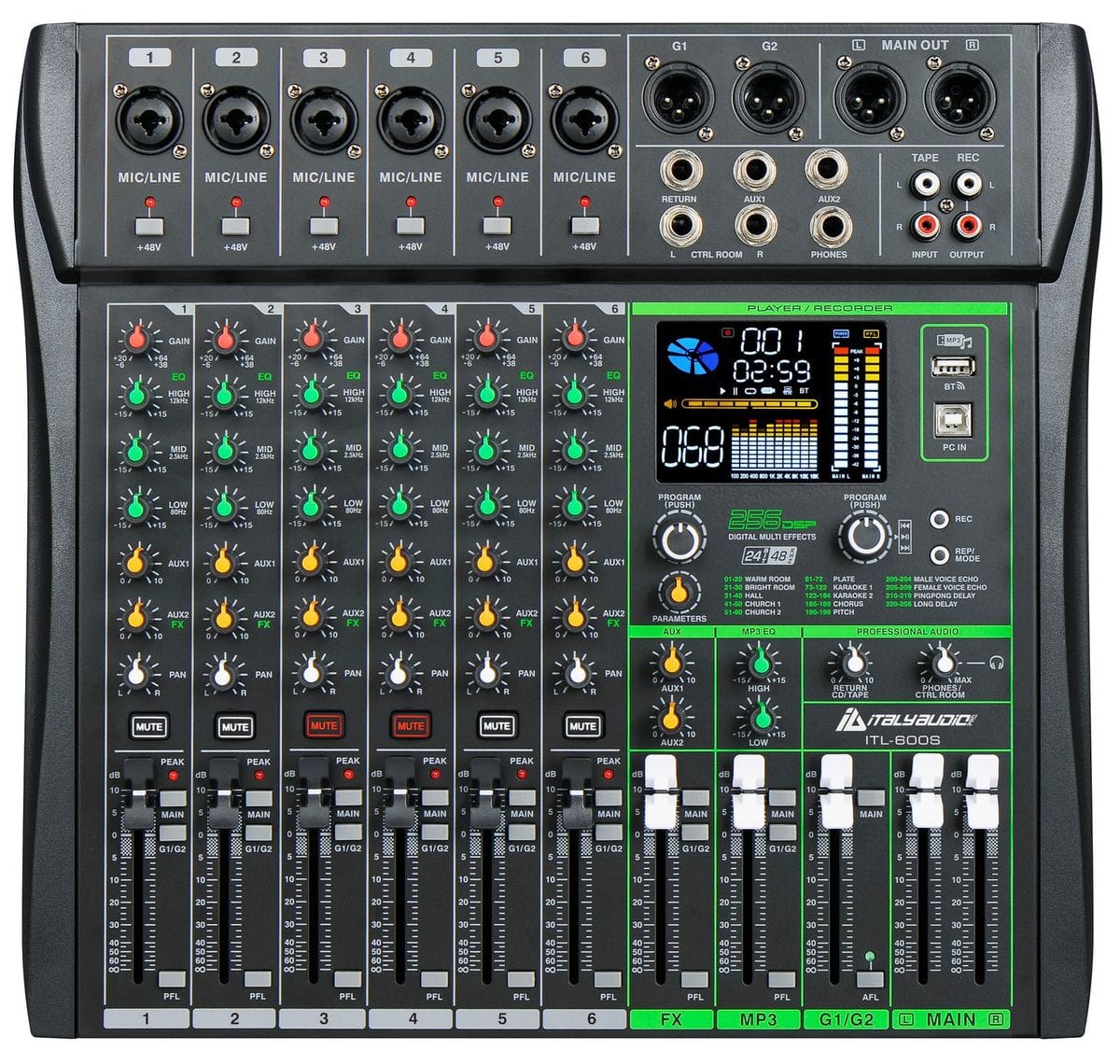 Consola de Mezcla Italy Audio ITL-600S | 6 Canales